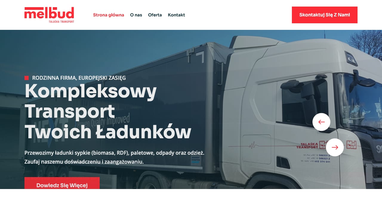 Strona główna realizacji Talaśka Transport